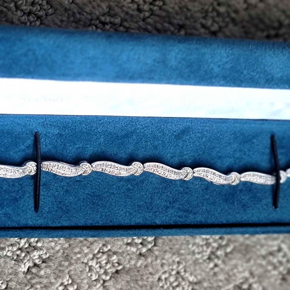 Silver Diamond Bracelet